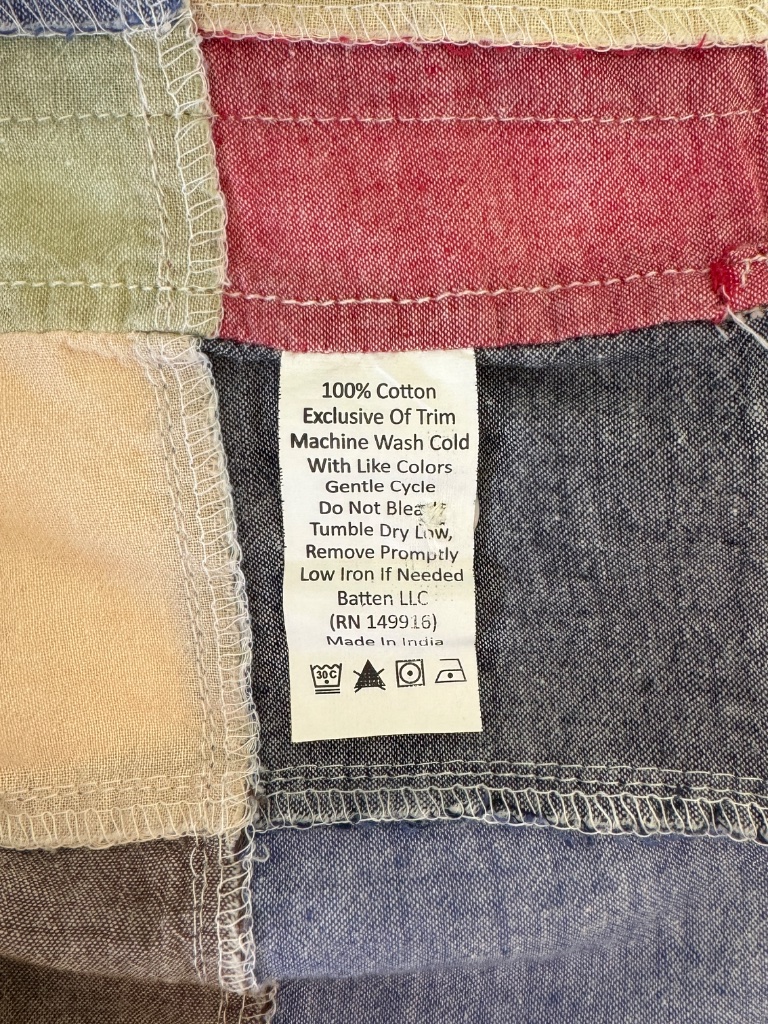 Ss20 Battenwear Patchwork Madras Topangas Pullover - Multicolor - Small — image 4 of 6